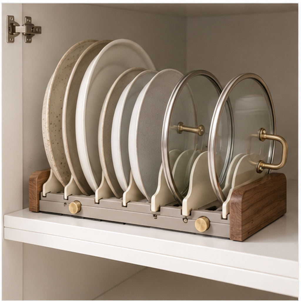 AssietteWave – Support extensible pour assiettes et couvercles