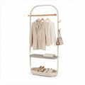 DressingHalo – Portant compact avec étagère et plateau à chaussures