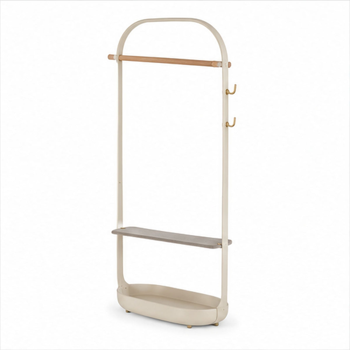 DressingHalo – Portant compact avec étagère et plateau à chaussures
