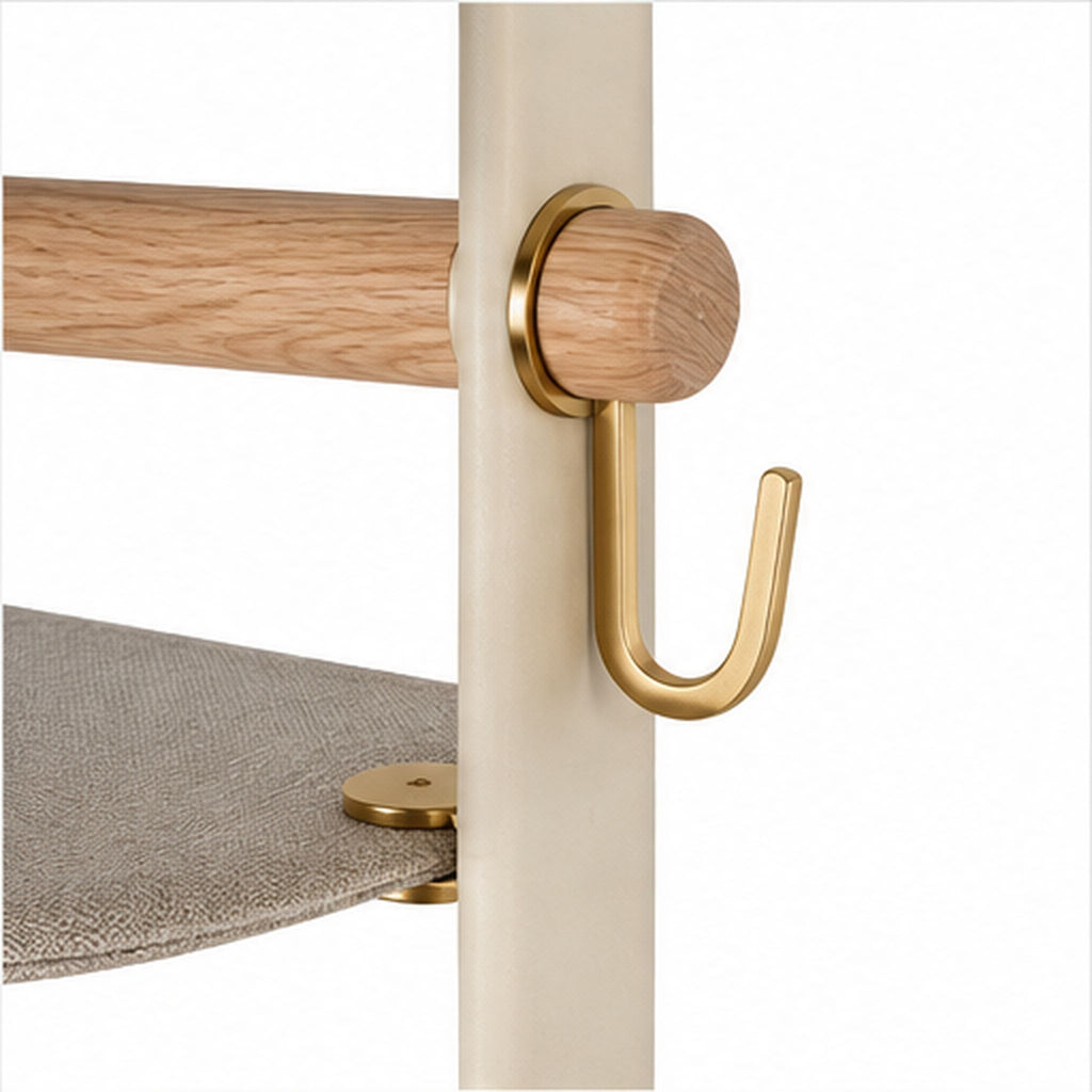DressingHalo – Portant compact avec étagère et plateau à chaussures