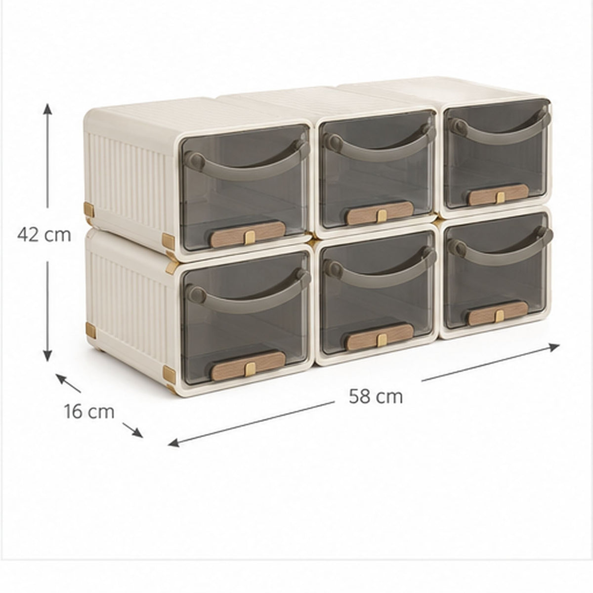 FraisGrid – Ensemble de six bacs modulaires pour réfrigérateur