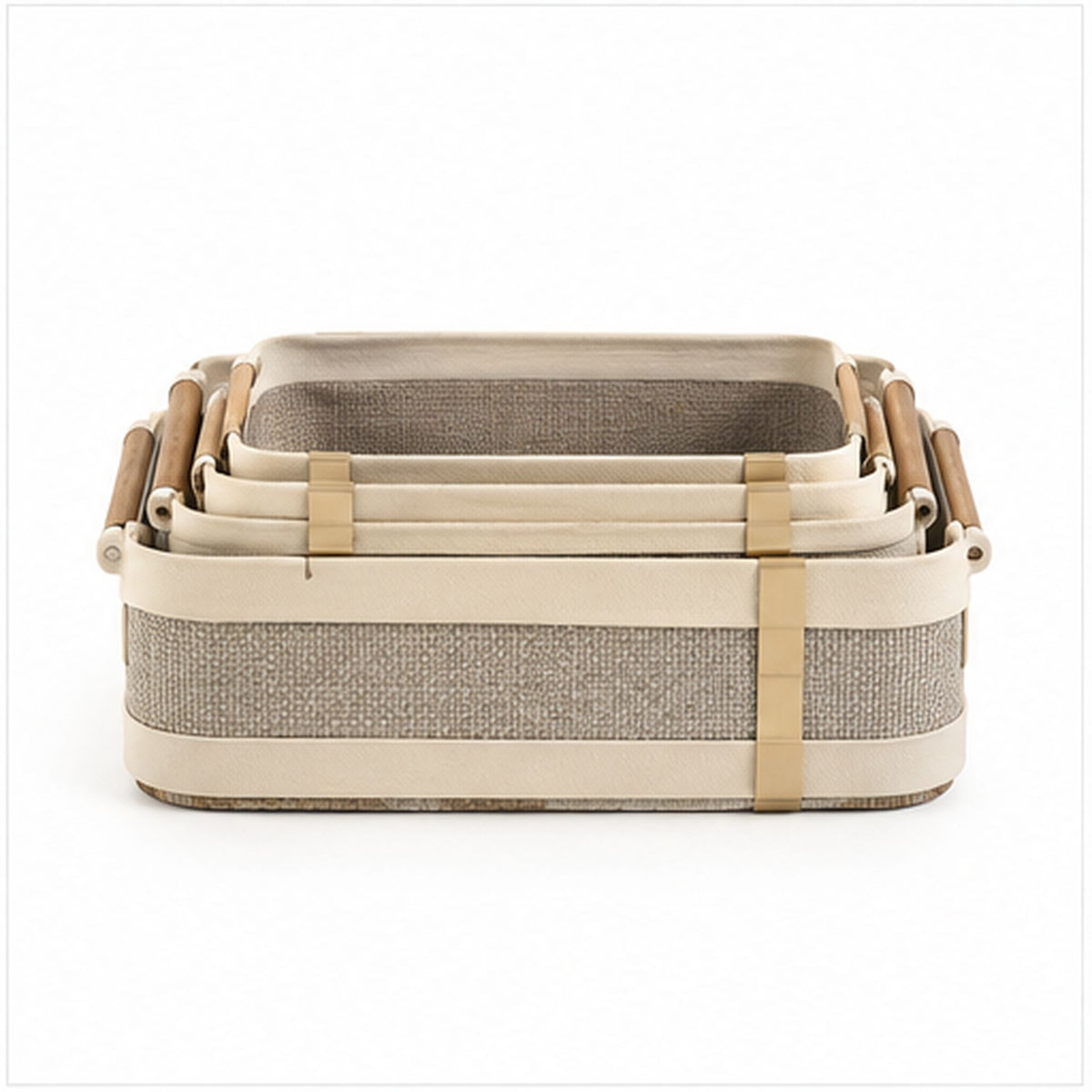PanierRibbon Stack – Lot de trois paniers de rangement empilables