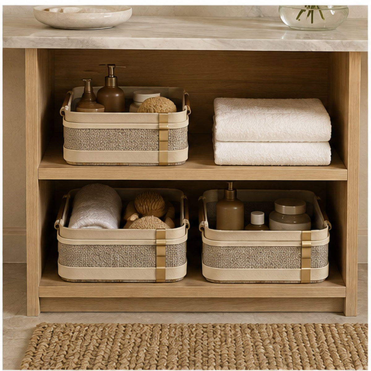 PanierRibbon Stack – Lot de trois paniers de rangement empilables