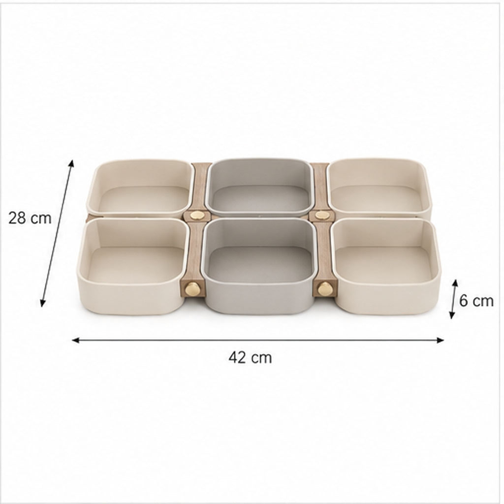 PocheGrid 6 – Ensemble de six vide-poches modulaires