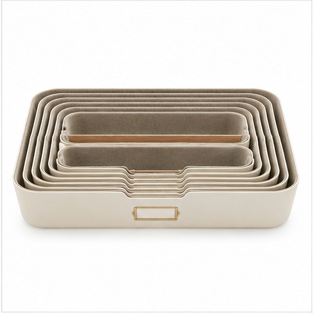 VeloursGrid Duo – Ensemble modulable de huit organiseurs de tiroir