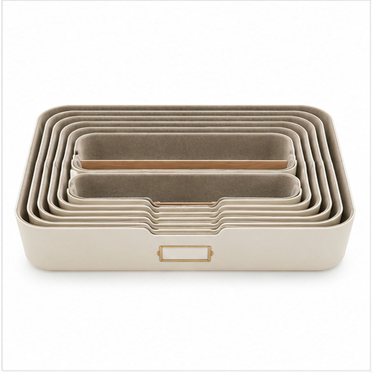 VeloursGrid Duo – Ensemble modulable de huit organiseurs de tiroir