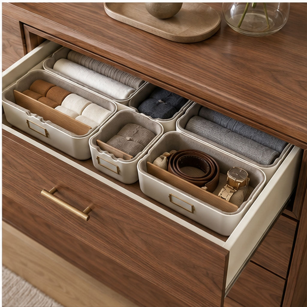 VeloursGrid Duo – Ensemble modulable de huit organiseurs de tiroir